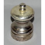 Silver hallmarked pepper mill