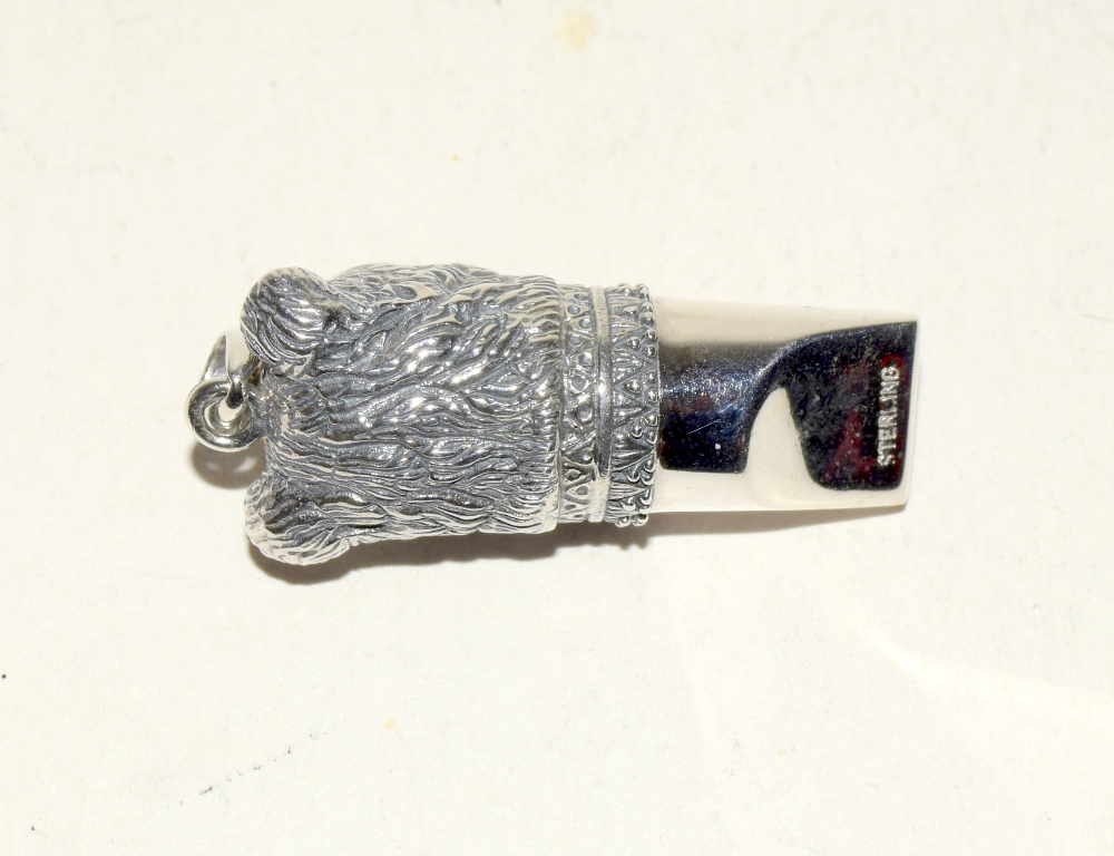 Silver whistle in the form of a bear - Image 2 of 2