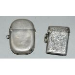 2 x silver vesta cases