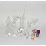 Quantity of assorted glassware to include early decorative glasses and animals