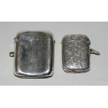 2 x silver vesta cases