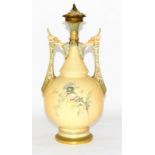 Royal Worcester RN 23321 twin handled ewer. 40cm. (a/f)