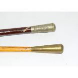 Two WW2 military swagger sticks including Repton OTC
