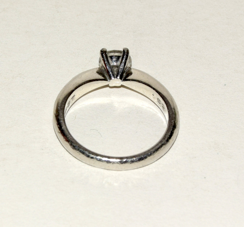 Platinum Ladies Diamond solitaire ring approx 0.5ct size L - Image 3 of 5