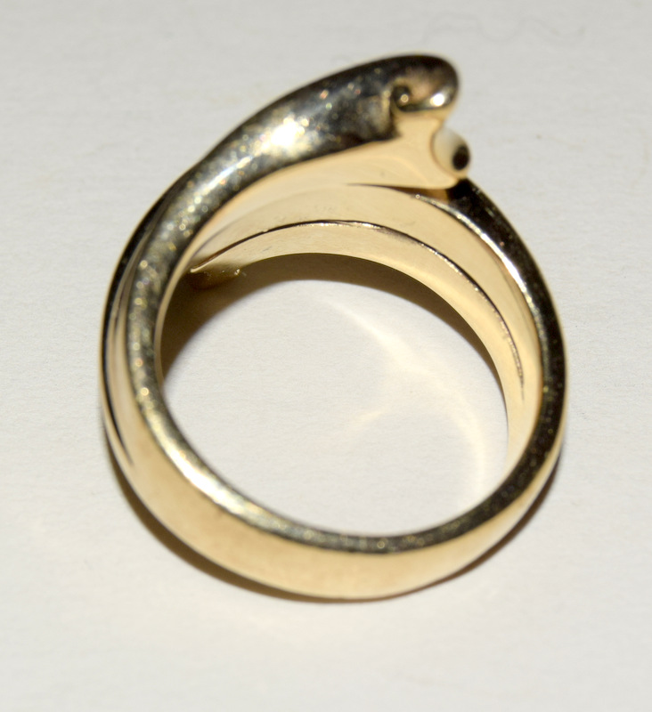 9ct gold Ladies Double twist ring size N 9.4gm - Image 4 of 4