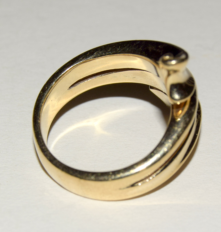 9ct gold Ladies Double twist ring size N 9.4gm - Image 3 of 4