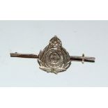 A 9ct gold Royal Navy Transport sweetheart brooch