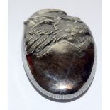 Silver plated vesta case in the form of a penguin
