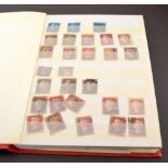Good collection pre QEII English stamps to include many Penny Reds and 2d Blue in red album