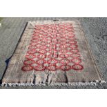 Beige / Brown Red Patterned Carpet. 3.3 x 2.5m