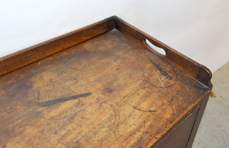 Georgian Tray top pot cupboard with drop down front. 85 x 35 x55 cm - Image 4 of 14