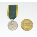 A 1925 Woolwich Garrison boxing medallion and a 1928 Royal Corps of Signals 66 Drills silver medal