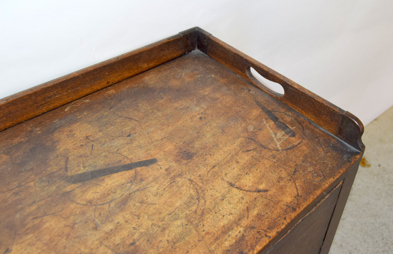 Georgian Tray top pot cupboard with drop down front. 85 x 35 x55 cm - Image 6 of 14