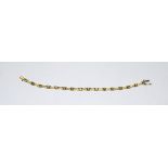 14ct gold ladies 16 diamond bracelet round brilliant cuts length 18.5cm 1.6k diamonds