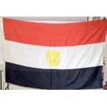 An original Egyptian cotton flag 2.15 metres by 1.35 metres