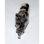 Unusual silver dog whistle