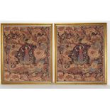 Pair of Tapestry wall hangings 92 x 78cm