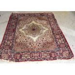 Maroon Persian hall rug. 200 x 130cm