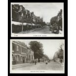 A collection of 30 postcards of East Sussex, including photographic postcards titled 'Meeching Road,