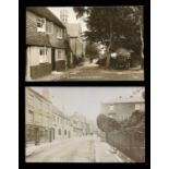A collection of 24 postcards of Sussex, including photographic postcards titled 'A Corner in