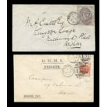 An album of Brighton postal history from the 1850s onwards, including 1d reds, 1881 1d postal