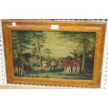 British School - Battle of Bossenden Wood, 19th century oil on panel, indistinctly signed, 26.5cm