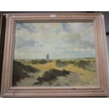 Murphy - Landscape with Church, oil on board, signed and dated '65, 49.5cm x 59.5cm, within a