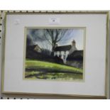 John Cleal - 'Sally's Farm', 20th century watercolour with ink, signed recto, titled to label verso,