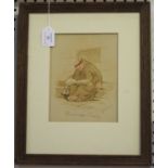 'Cynicus' - 'Peace and Plenty', and 'Amor Vincit Omnes', a pair of 19th century watercolours, both