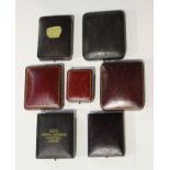 Seven Victorian and later pocket and fob watch cases, including M.F. Dent, Paul Garnier, J.W. Benson