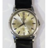 An Omega Constellation Automatic steel cased gentleman's wristwatch, the signed silvered dial with