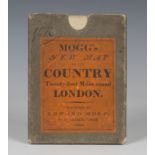 Edward Mogg - 'Mogg's Twenty Four Miles Round London', hand-coloured engraving in 20 sections folded