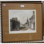 J. Bluck, after Pugin - 'High Street, Looking West' (View of Oxford), etching with aquatint,
