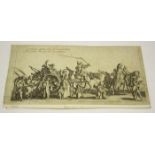 Jacques Callot - The Marching Gypsies: the Rear Guard, 17th century etching on laid paper, published