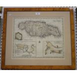 Emanuel Bowen - 'A New and Accurate Map of the Island of Jamaica', 18th century engraving with later