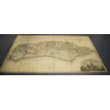 Christopher and John Greenwood - 'Map of the County of Sussex', engraving with later hand-