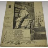Antonio Lafréri - Statue of Pasquin in the House of Cardinal Ursino, 16th century etching with