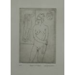 Eric James Mellon - 'Sarah with Lovers', 20th century monochrome etching, signed, titled and