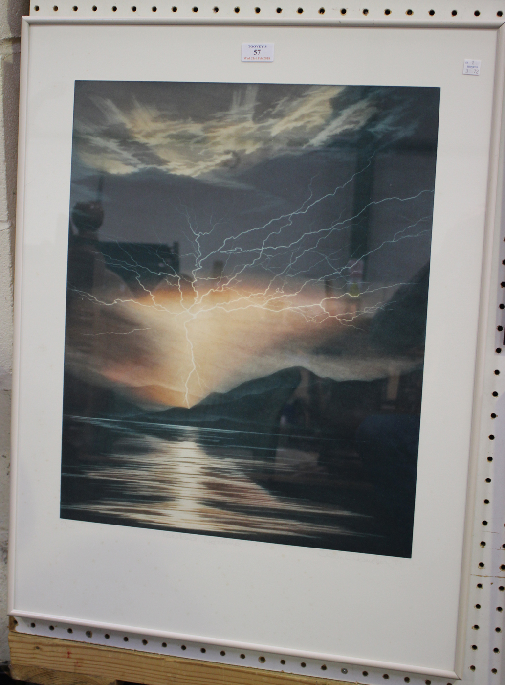 Susan Jameson - 'Lakeland Lightning', 20th century colour mezzotint, signed, titled, dated '83,