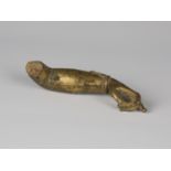 A Sino-Tibetan gilt bronze Buddha's or Boddhisattva's arm, late Ming dynasty, finely cast with