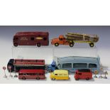 A small collection of Dinky Toys and Supertoys commercial vehicles, comprising a No. 942 Foden