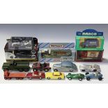 A small collection of die-cast vehicles, including a Spot-On Rolls-Royce Silver Wraith, a Crescent