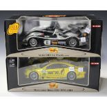 A collection of Maisto die-cast 1-18th and 1-24th scale model cars, including a Porsche 550A Spyder,