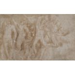 Italian School - Mythological Scene, 17th century ink and wash on laid paper, collector's stamp