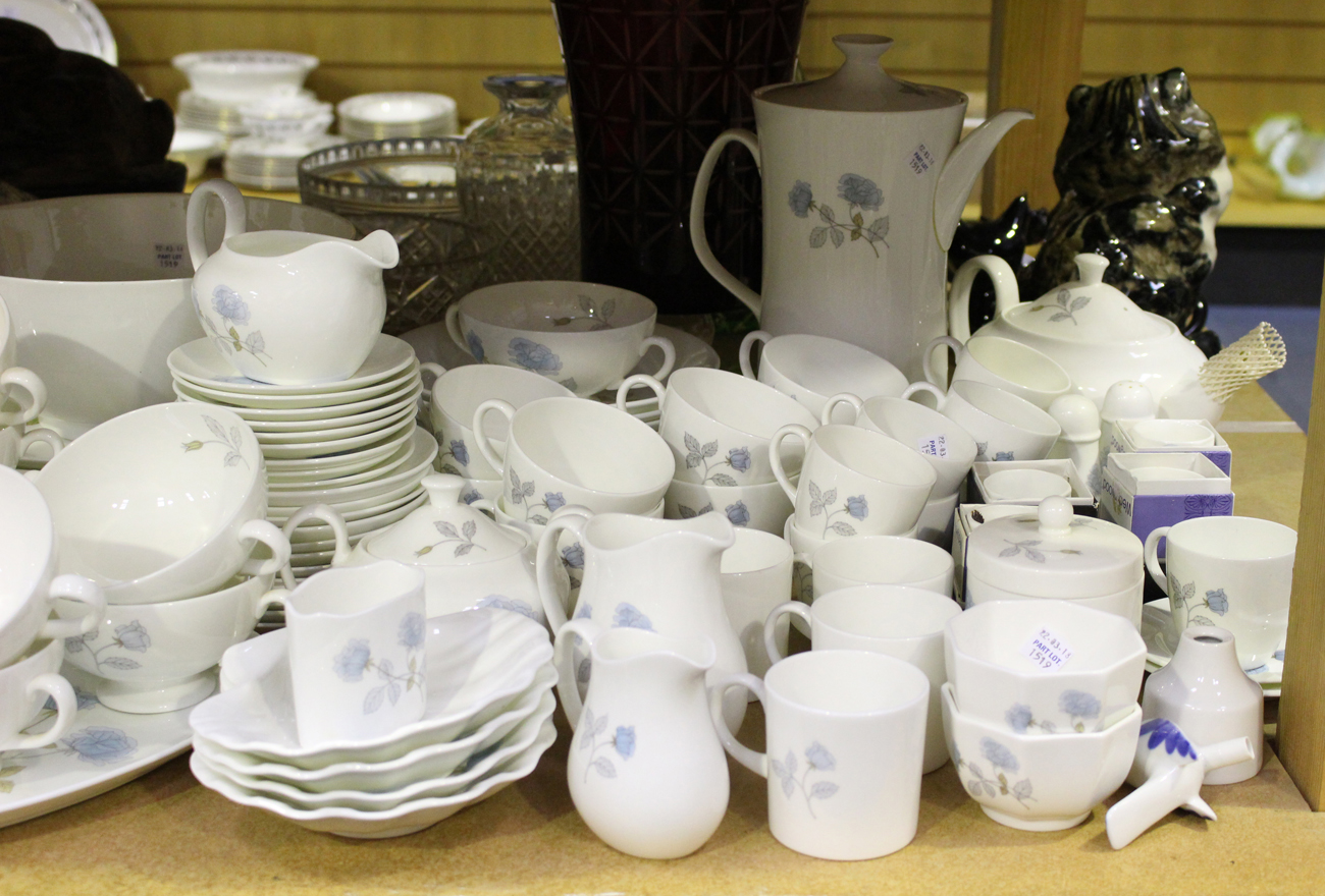 A Wedgwood bone china 'Ice Rose' pattern part service, including an oval platter, two two-handled - Image 3 of 3