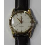 An Omega Seamaster Automatic gilt metal fronted and steel backed gentleman's wristwatch, the