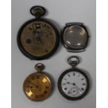 A 9ct gold cased lady's keyless wind open-faced fob watch, with an unsigned gilt cylinder