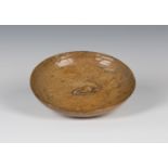 A Robert 'Mouseman' Thompson pale oak circular bowl, the centre with typical carved mouse signature,