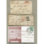 A France 1830 free front signed 'Wellington', a 1911 London to Windsor first air mail flown card and