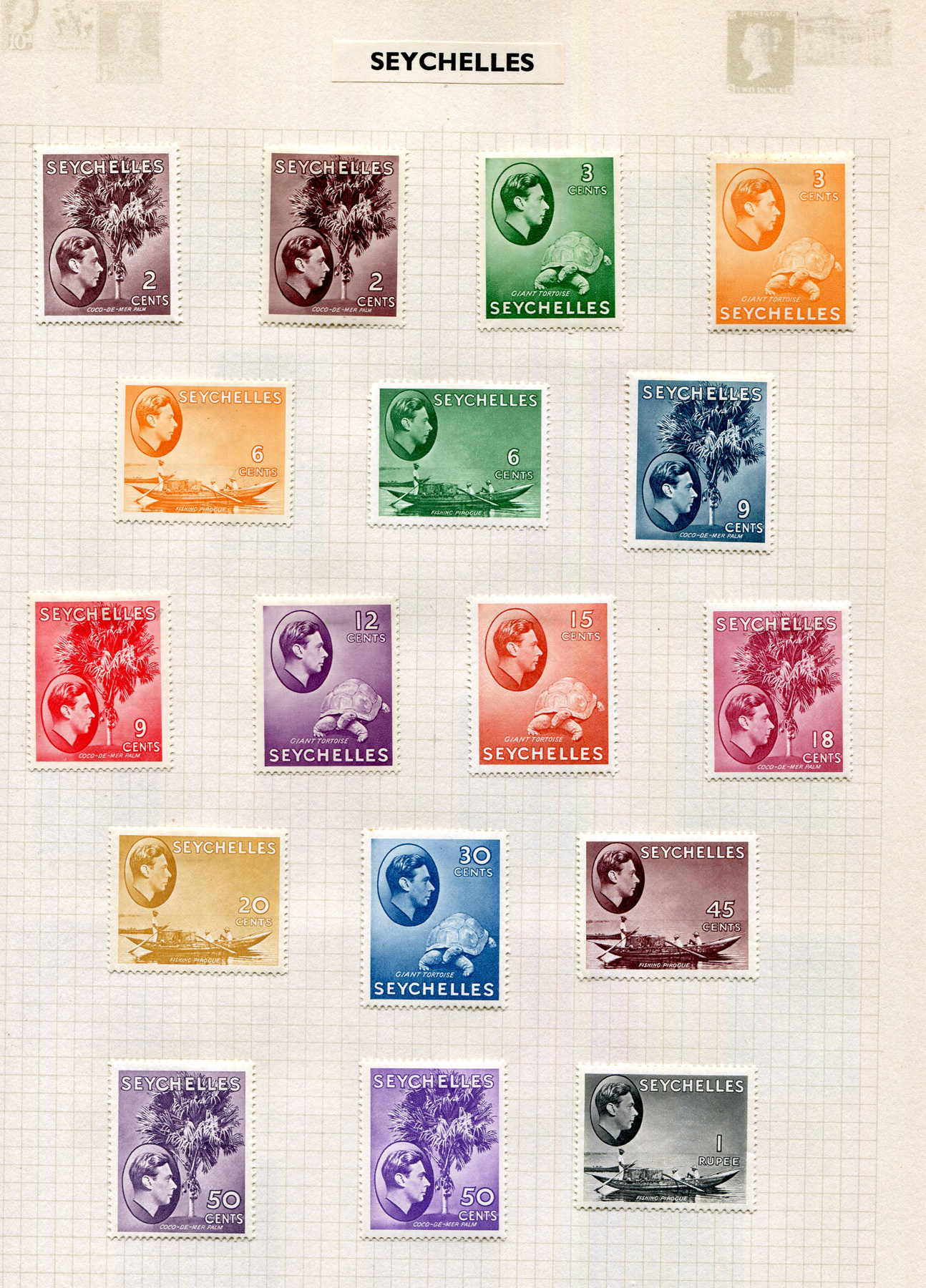 A collection of British Commonwealth stamps in three albums with mint George VI and early Queen - Image 2 of 2